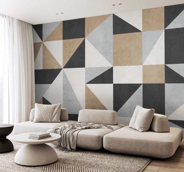 Geometrický vzor s neutrálnymi tónmi Fototapety Geometrický vzor s neutrálnymi tónmi