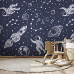 Fototapety Karikatúra astronauta