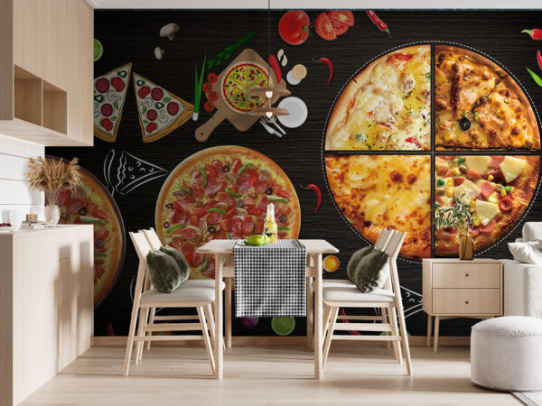 Chutné rozmanité plátky pizze Fototapety Chutné rozmanité plátky pizze