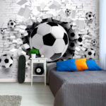 Fototapety Čiernobiela futbalová lopta