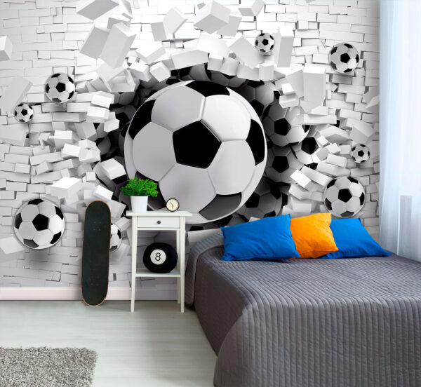 Čiernobiela futbalová lopta Fototapety Čiernobiela futbalová lopta