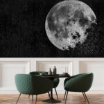 Fototapety Mesiac sa rozpúšťa v hviezdnej noci