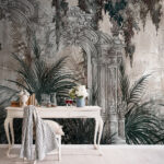 Fototapety Maľba rastliny pred oblúkom