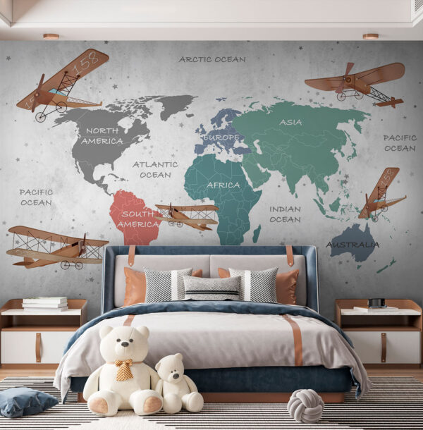 Mapa Južnej Ameriky s bielym textom Fototapety Mapa Južnej Ameriky s bielym textom