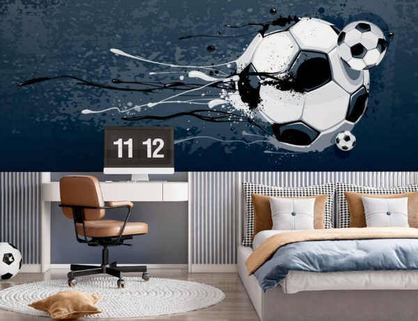 Futbalová lopta sa rozprskne do akcie Fototapety Futbalová lopta sa rozprskne do akcie