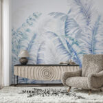 Fototapety Pastelové listy s elegantným vzorom