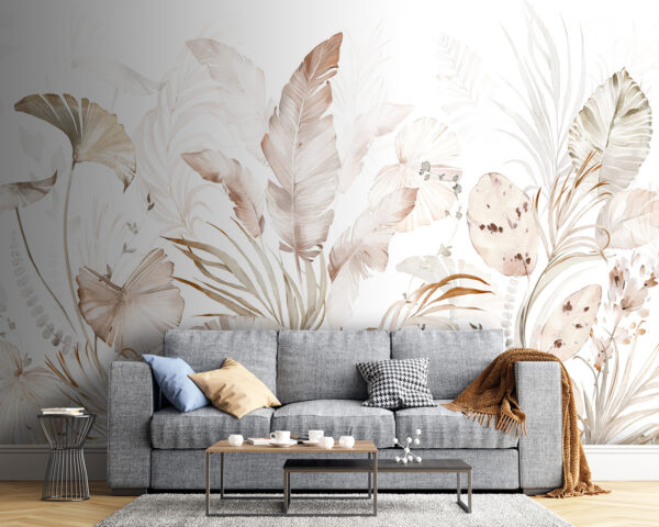 Elegantný botanický dizajn s jemnými odtieňmi Fototapety Elegantný botanický dizajn s jemnými odtieňmi