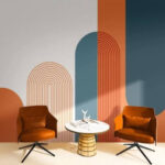 Fototapety Oranžovo-biely oblúk