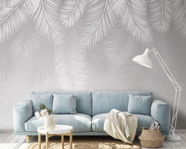 Silueta elegantných palmových listov Fototapety Silueta elegantných palmových listov