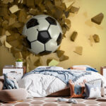 Fototapety Čiernobiela futbalová lopta