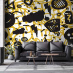 Fototapety Vzor graffiti a predmetov