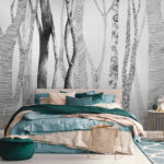 Fototapety Kresba stromov s čiarami