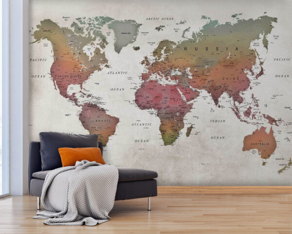 Mapa Austrálie s čiernym textom Fototapety Mapa Austrálie s čiernym textom