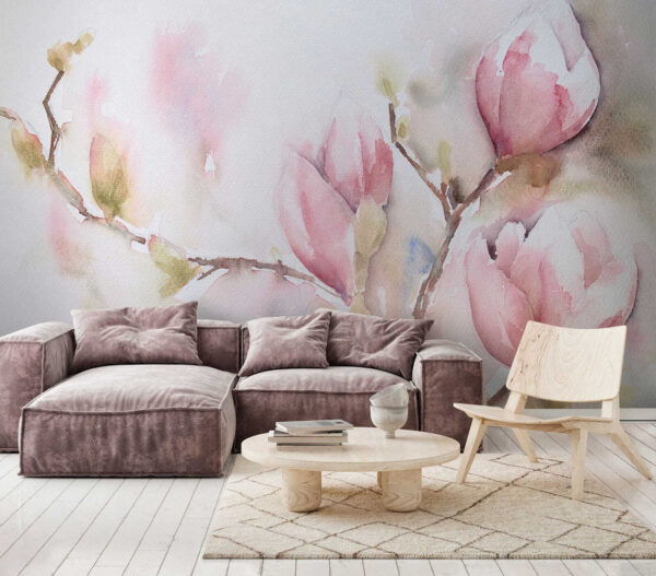 Akvarelová maľba tulipánu Fototapety Akvarelová maľba tulipánu