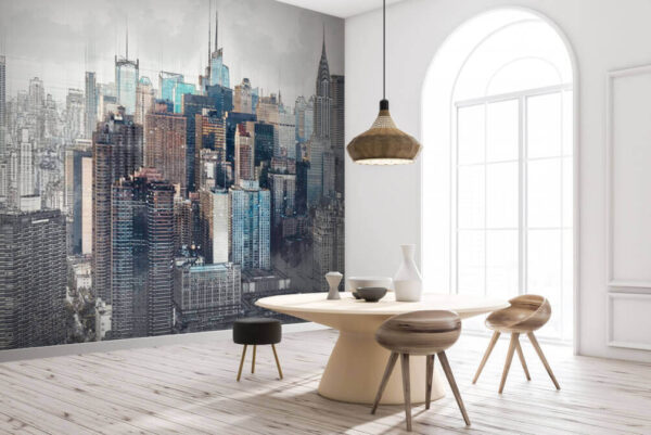 Ilustrácia panorámy New Yorku Fototapety Ilustrácia panorámy New Yorku