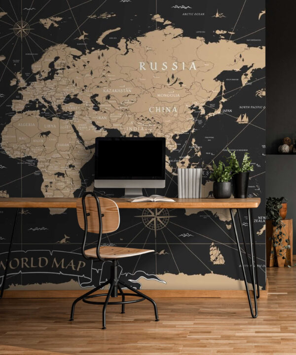 Ročníková mapa: Prehľad sveta Fototapety Ročníková mapa: Prehľad sveta