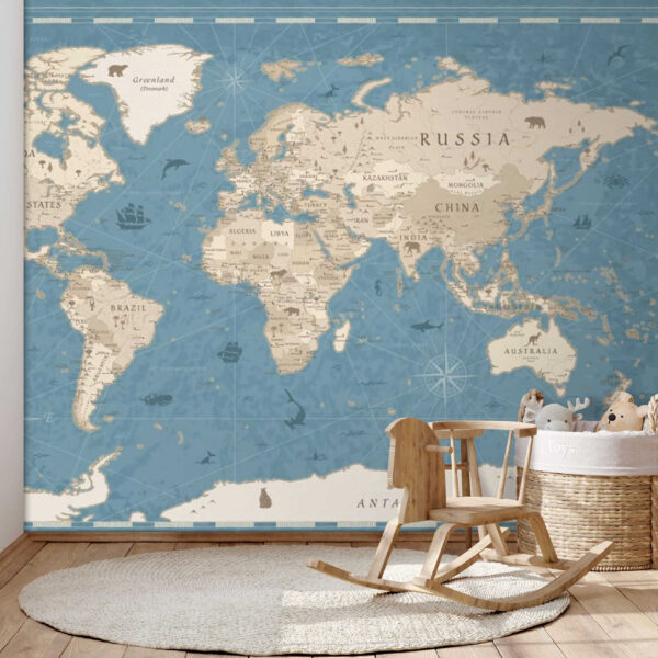 Mapa Austrálie s klokanom Fototapety Mapa Austrálie s klokanom