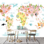 Fototapety Mapa Afriky so zvieratami