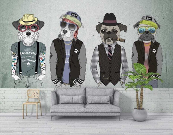 Pes vo veste a kravate Fototapety Pes vo veste a kravate