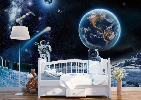 Astronaut kráčajúci po Mesiaci Fototapety Astronaut kráčajúci po Mesiaci