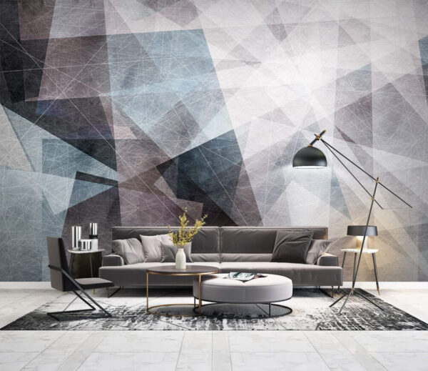 Abstraktný geometrický vzor v odtieňoch sivej Fototapety Abstraktný geometrický vzor v odtieňoch sivej