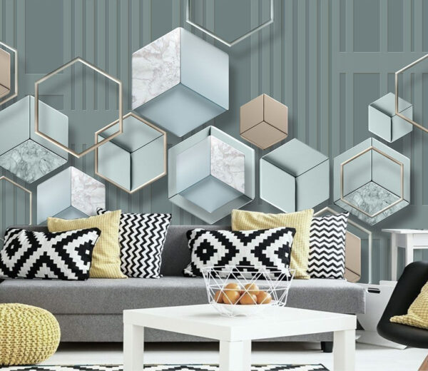 Tapety so šesťuholníkmi a geometrickými tvarmi Fototapety Tapety so šesťuholníkmi a geometrickými tvarmi