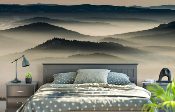 Krajina hôr s hmlou Fototapety Krajina hôr s hmlou