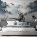Fototapety Dinosaurus s otvorenými ústami