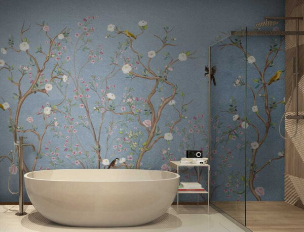 Wall murals Yellow bird on a branch Fototapety Wall murals Yellow bird on a branch