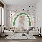 Fototapety Fialový kvet s oranžovým stredom