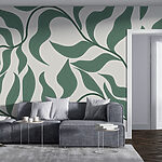 Fototapety Zelené listy sa prepletajú v pôvabnom dizajne