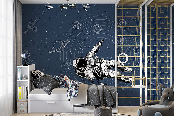 Astronaut vznášajúci sa vo vesmíre Fototapety Astronaut vznášajúci sa vo vesmíre