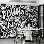 Fototapety Čiernobiele graffiti