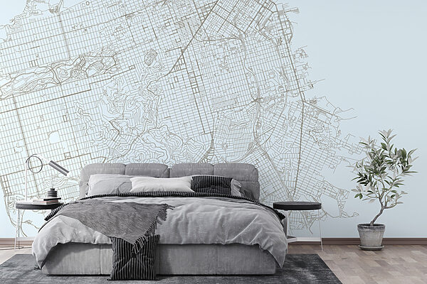 Mapa mesta Fototapety Mapa mesta