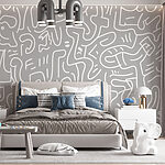 Fototapety Sivý a biely vzor