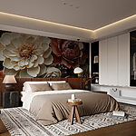 Fototapety Wall murals Paper flowers bloom in endless elegance.