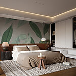 Fototapety Vzor zelených listov