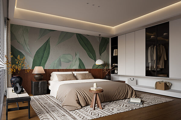 Fototapety Vzor zelených listov