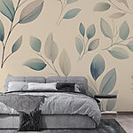 Fototapety Wall murals Pattern of leaves on a wall