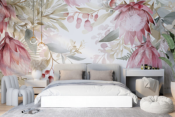 Fototapety Rozmarné kvetinové akvarelové umenie