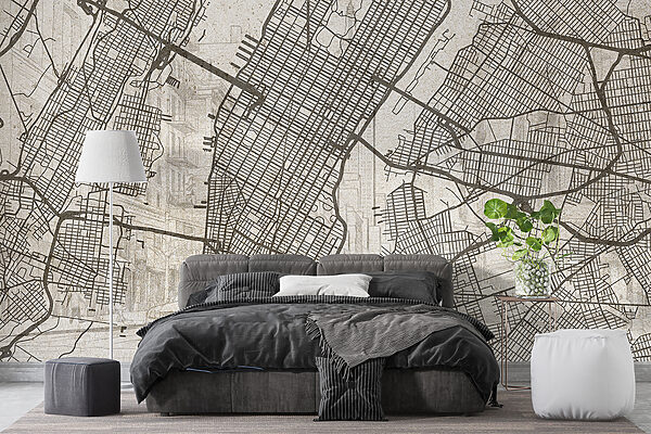 Mapa mesta Fototapety Mapa mesta