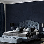 Fototapety Tmavomodrá stena s bielymi pruhmi