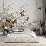 Fototapety Wall murals Butterflies on a white surface