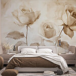 Fototapety Maľovanie ruží s listami