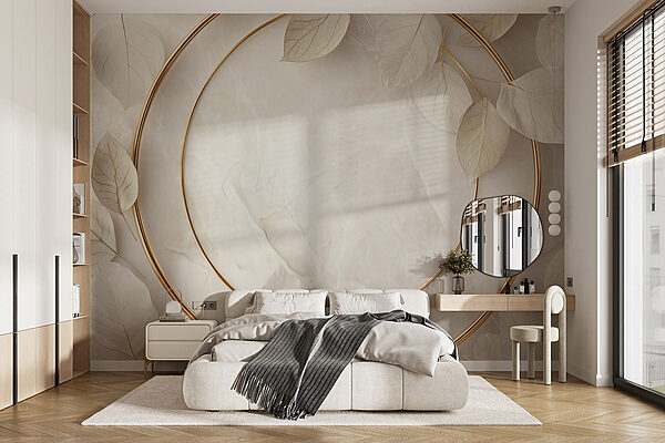 Fototapety Jemné listy rámujú pokojné pozadie