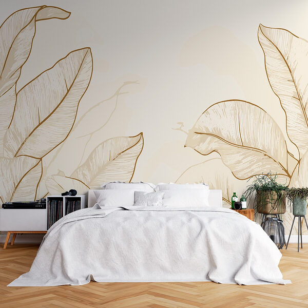 Elegantné botanické ilustrácie listov Fototapety Elegantné botanické ilustrácie listov