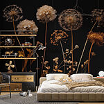 Fototapety Skupina púpav na stonkách