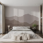 Fototapety Horské pásmo so sivou oblohou