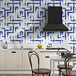 Fototapety Modrý a biely vzor