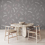 Fototapety Sivé pozadie s bielymi kvetmi